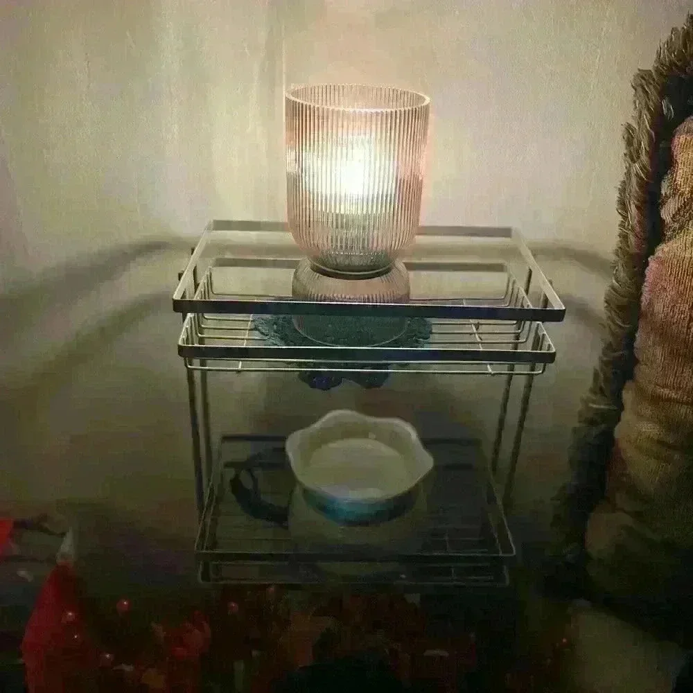 W&A fluted LED glass table light